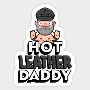 Hot Leather Daddy Sticker